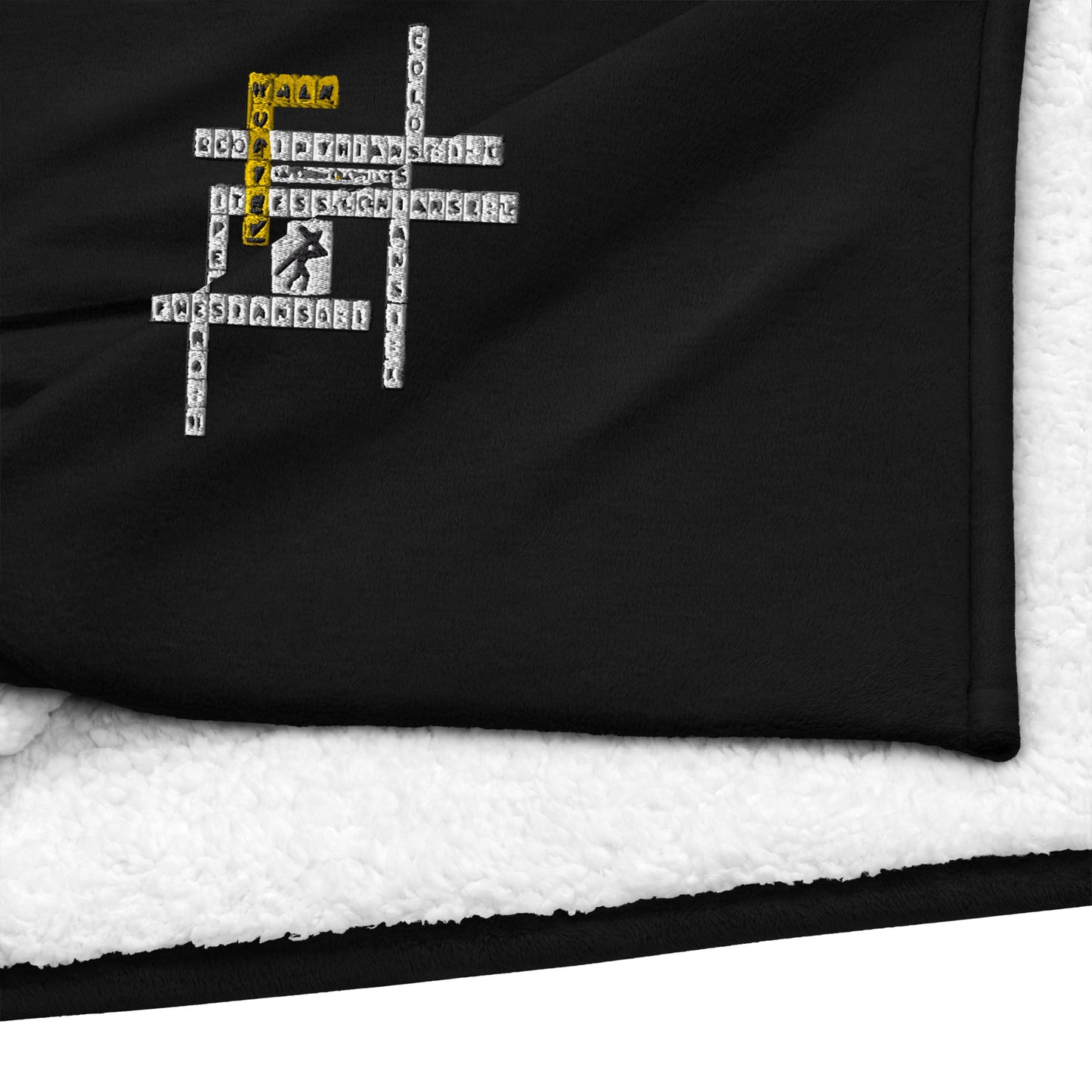 Walk Worthy Embroidered Premium sherpa blanket