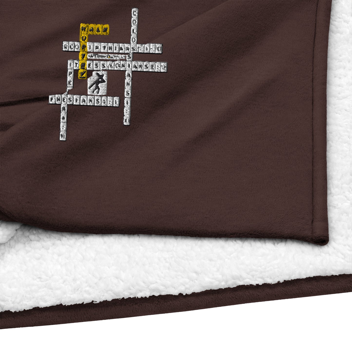 Walk Worthy Embroidered Premium sherpa blanket