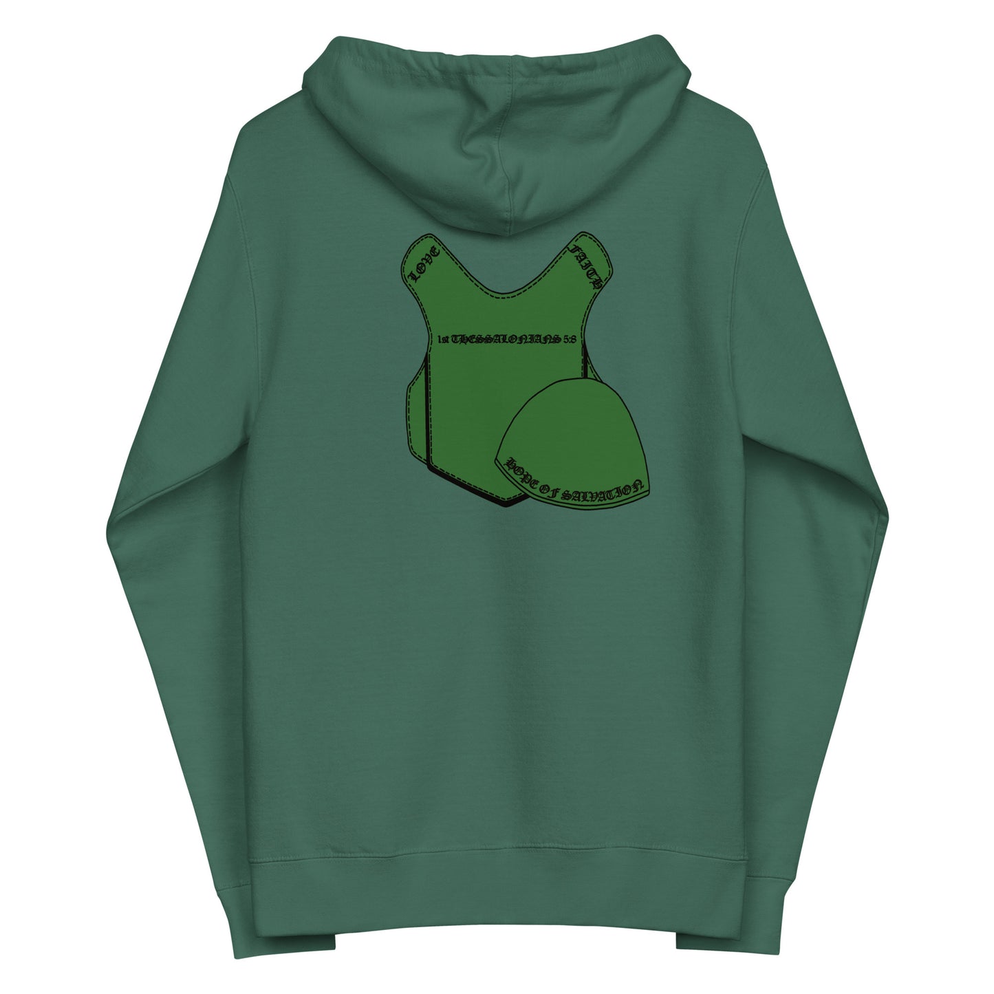 Godly Armor Unisex fleece zip up hoodie