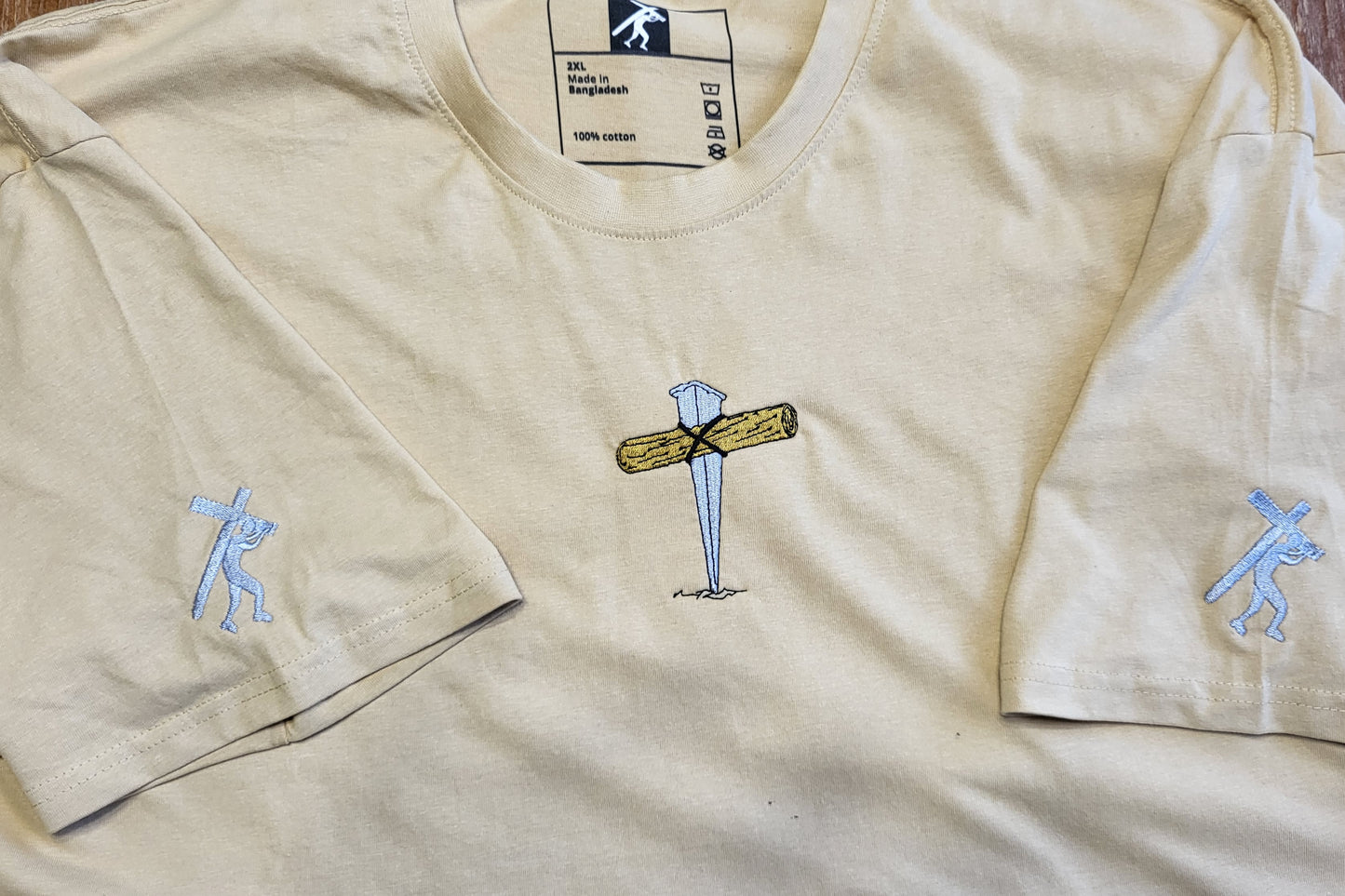 Cross Embroidered Men’s premium heavyweight tee