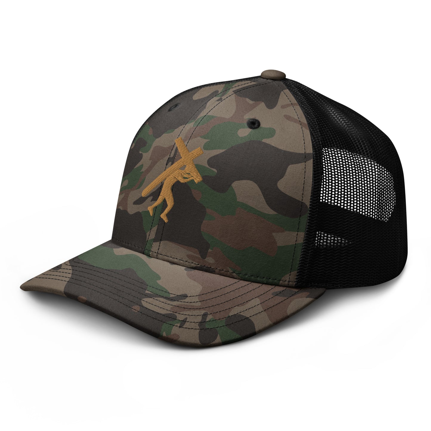 Brand Logo Embroidered Camouflage trucker hat