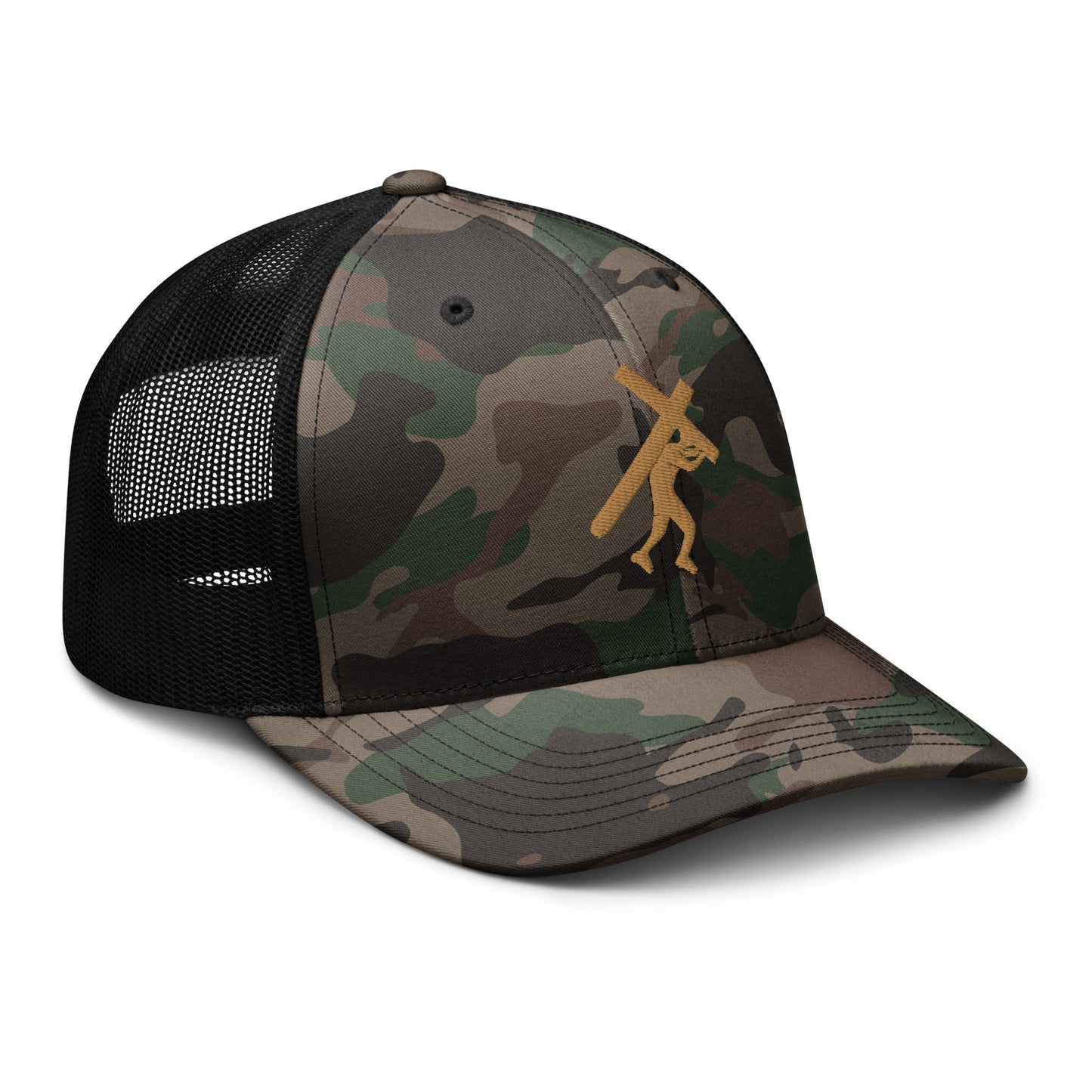 Brand Logo Embroidered Camouflage trucker hat