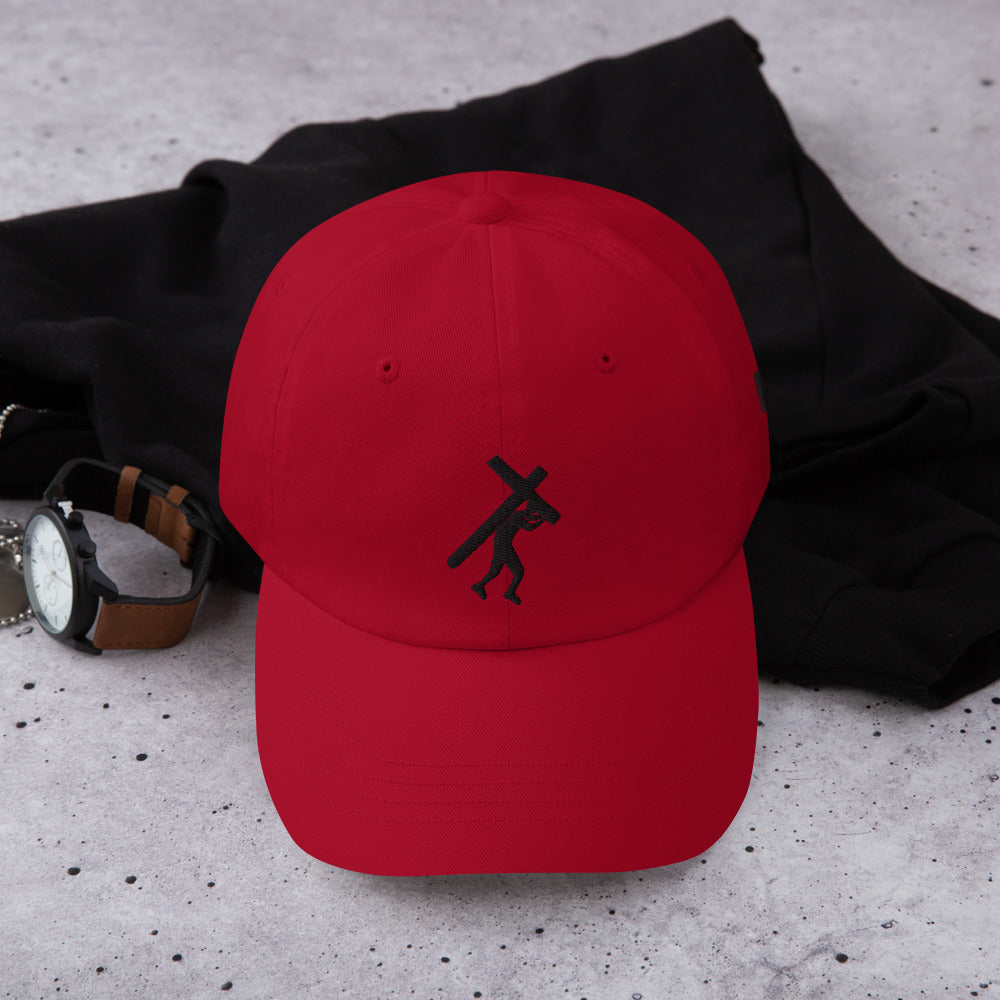 Brand Logo & Design Blk Embroidered Dad hat