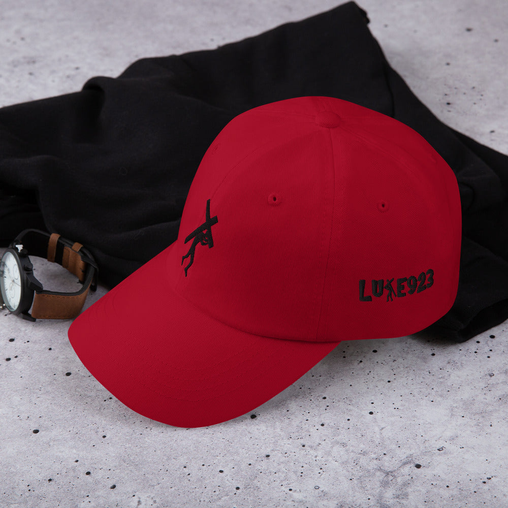 Brand Logo & Design Blk Embroidered Dad hat