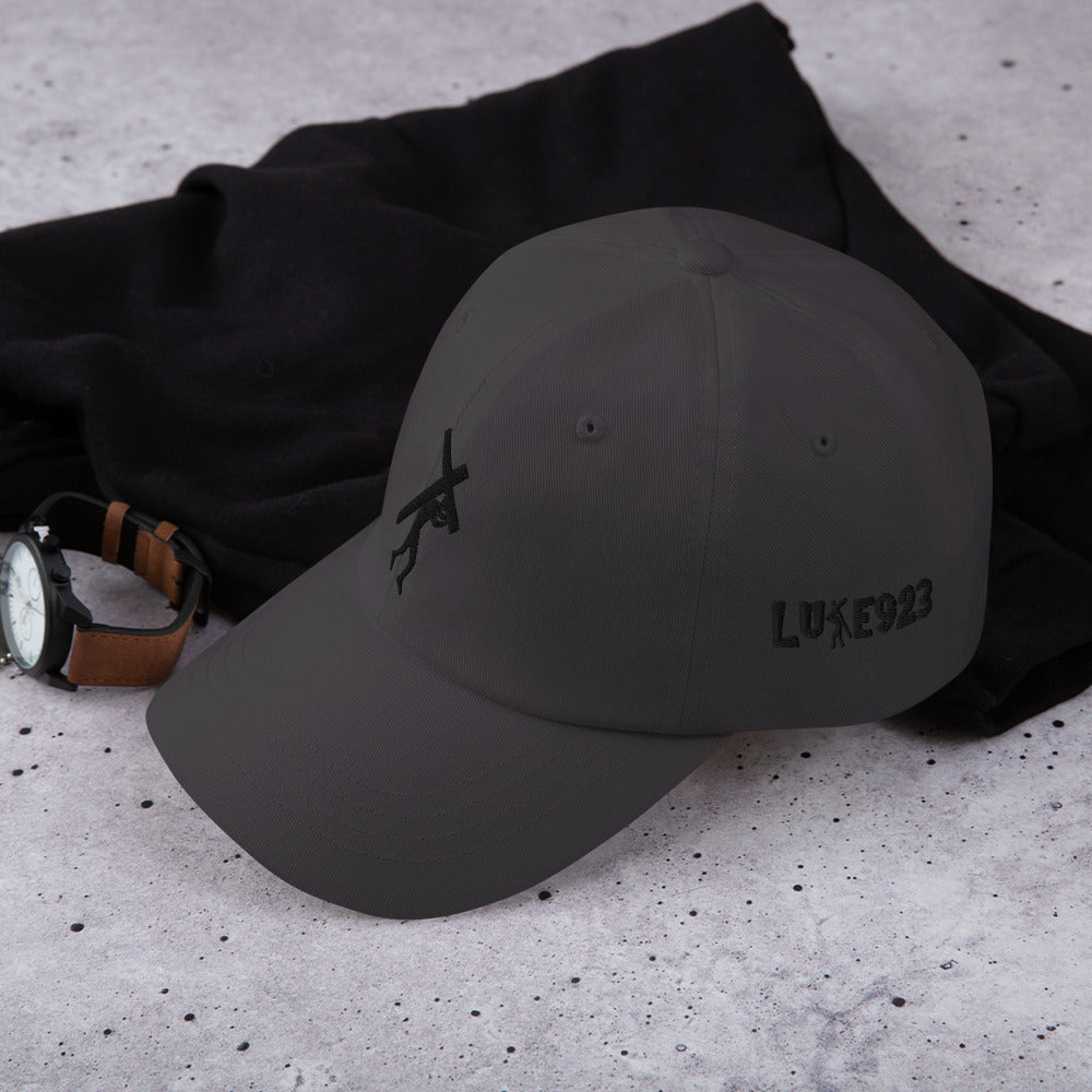 Brand Logo & Design Blk Embroidered Dad hat