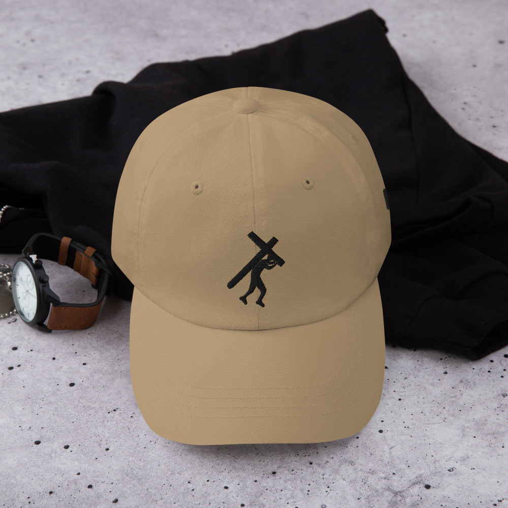 Brand Logo & Design Blk Embroidered Dad hat