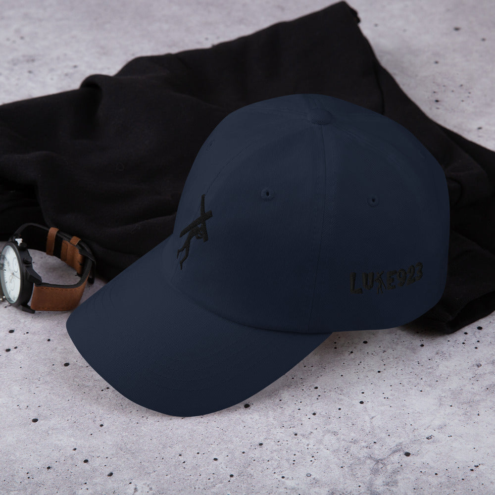 Brand Logo & Design Blk Embroidered Dad hat