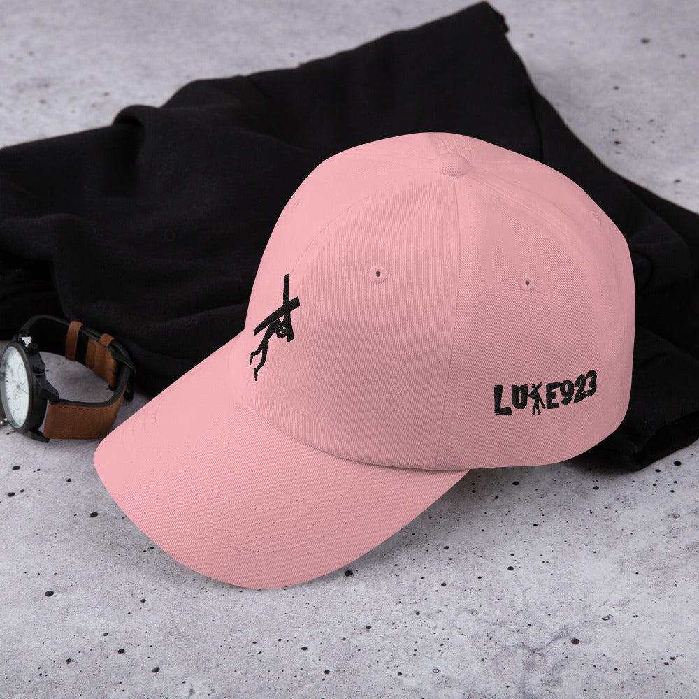 Brand Logo & Design Blk Embroidered Dad hat