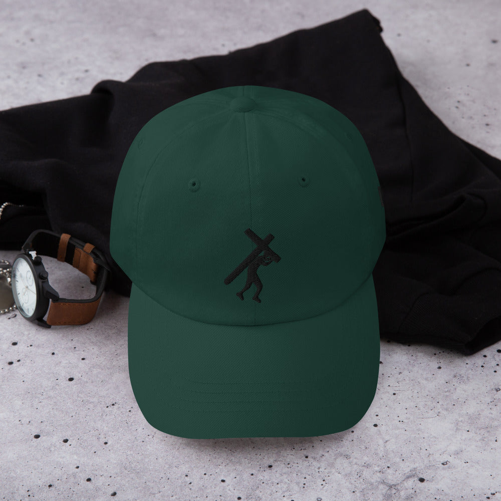 Brand Logo & Design Blk Embroidered Dad hat