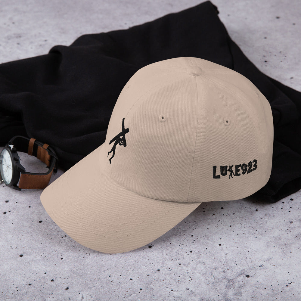 Brand Logo & Design Blk Embroidered Dad hat