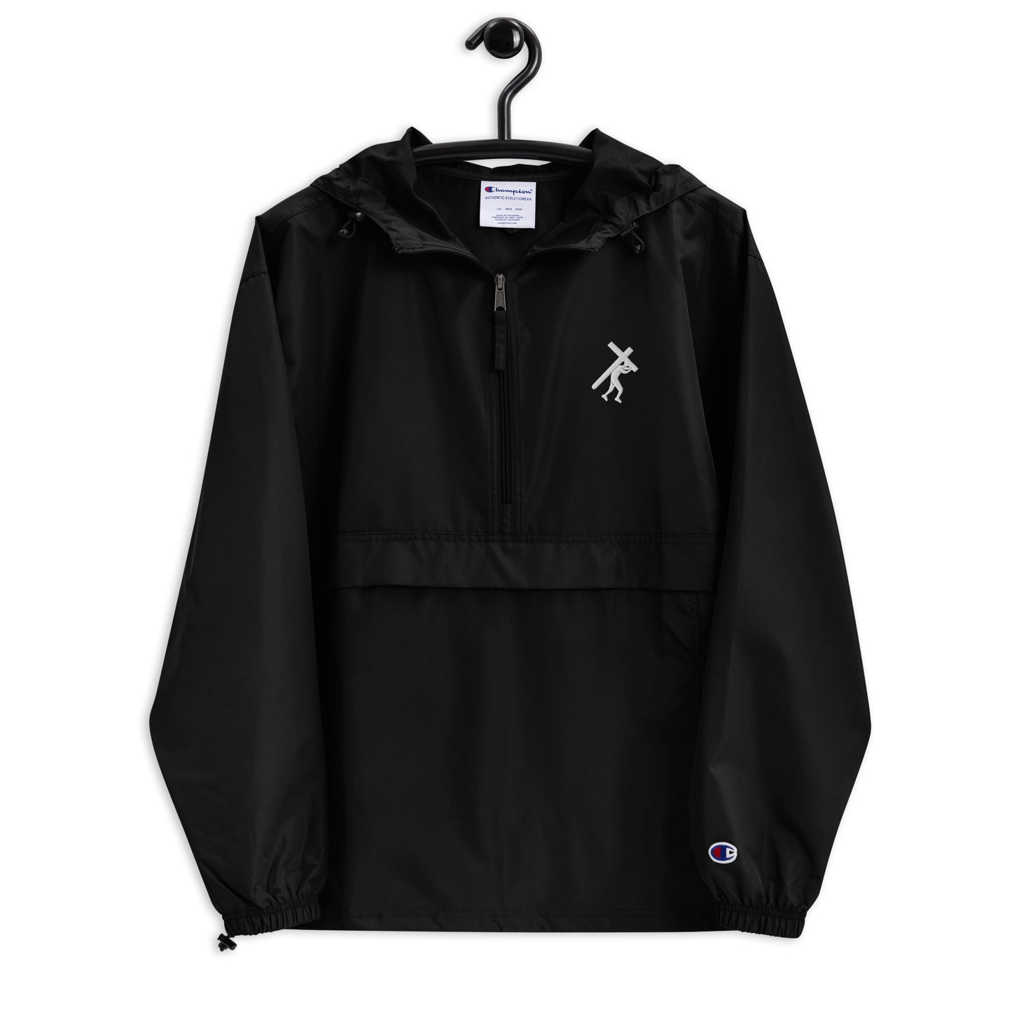 Brand Logo Embroidered Champion Packable Jacket