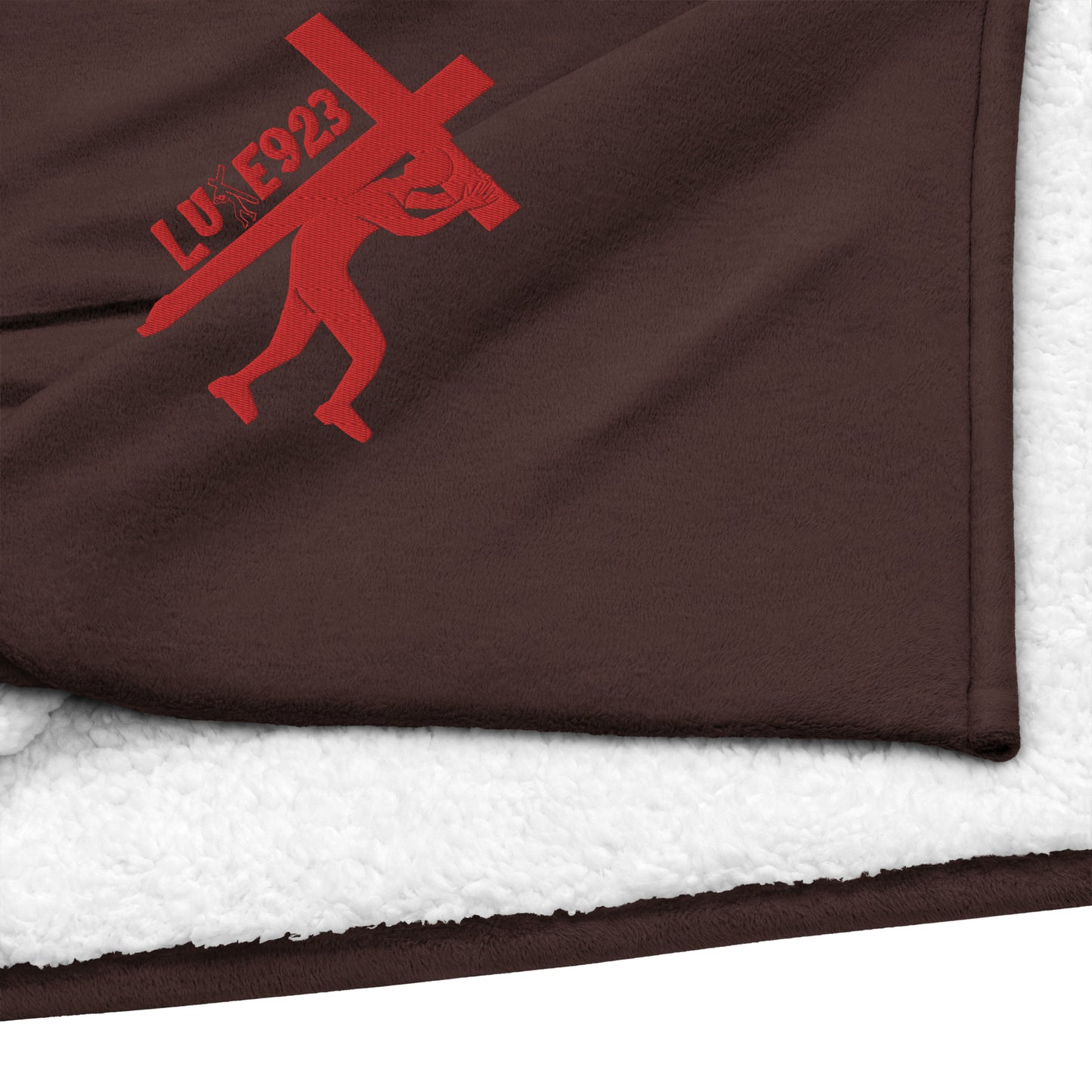 Brand Logo Embroidered Premium sherpa blanket