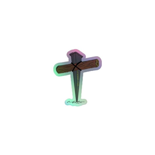 Cross Holographic stickers