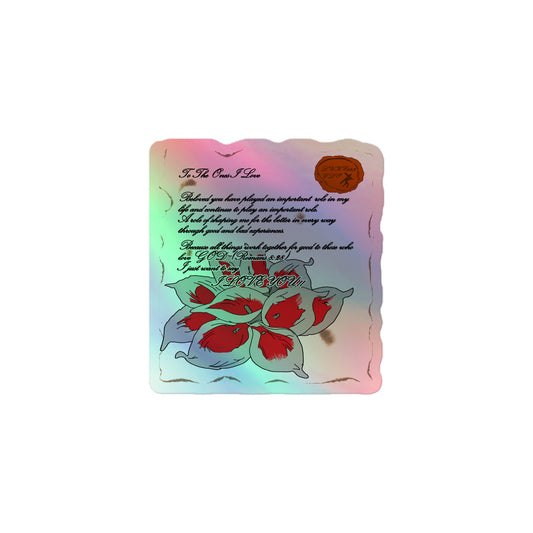 Love Letter Holographic stickers