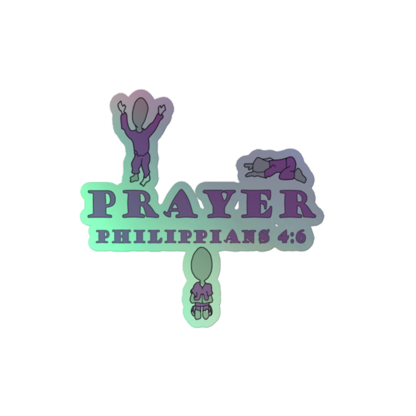 Prayer Holographic stickers