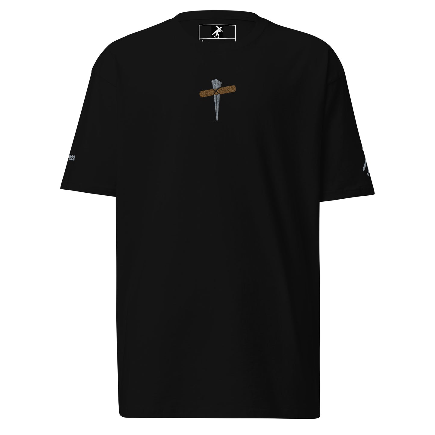 Cross Embroidered Men’s premium heavyweight tee