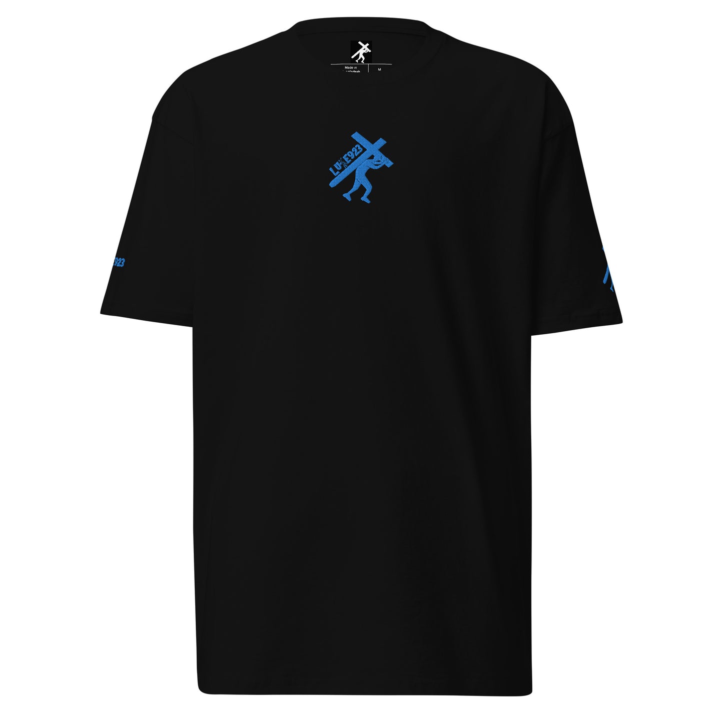 Brand Logo BLU, Embroidered Men’s premium heavyweight tee