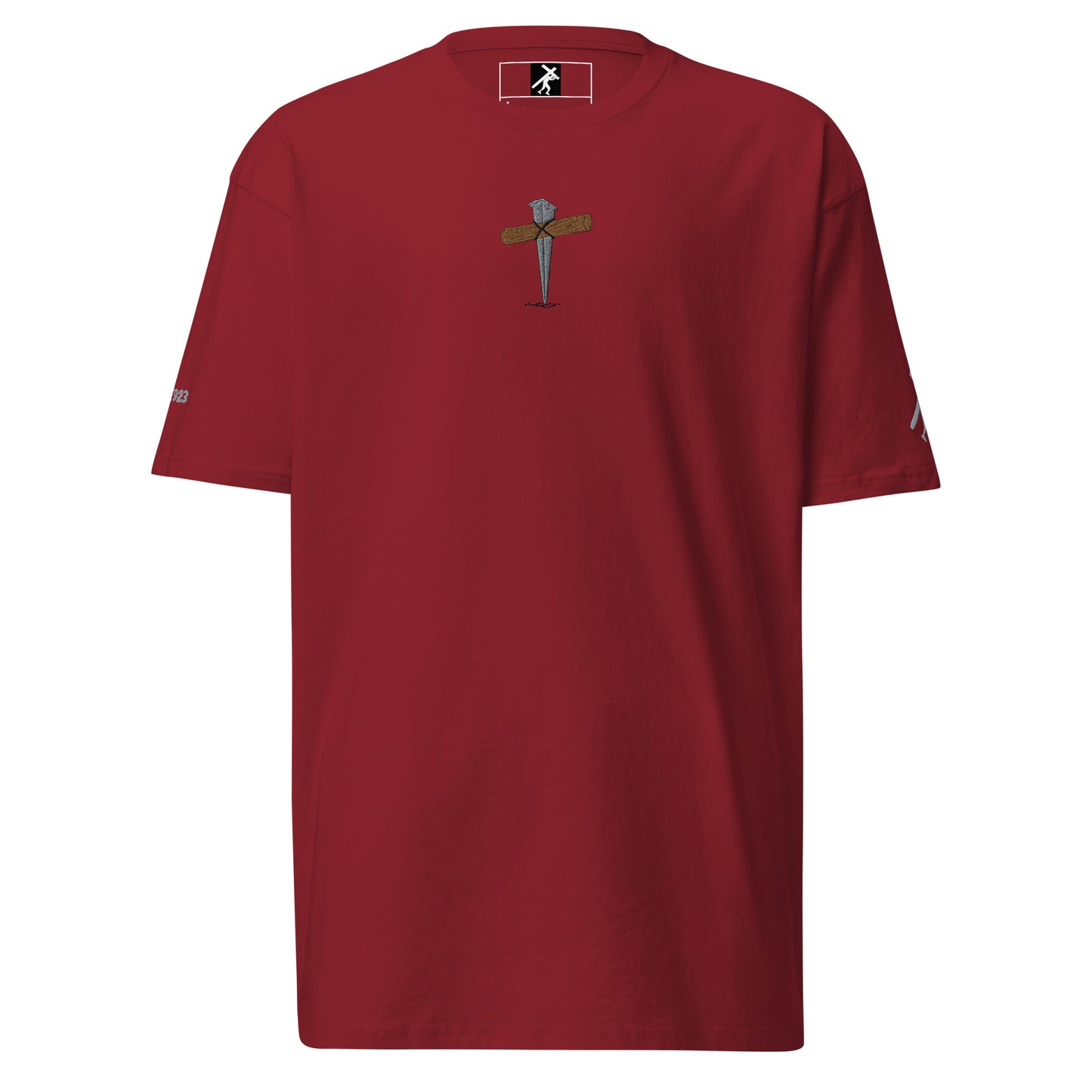 Cross Embroidered Men’s premium heavyweight tee