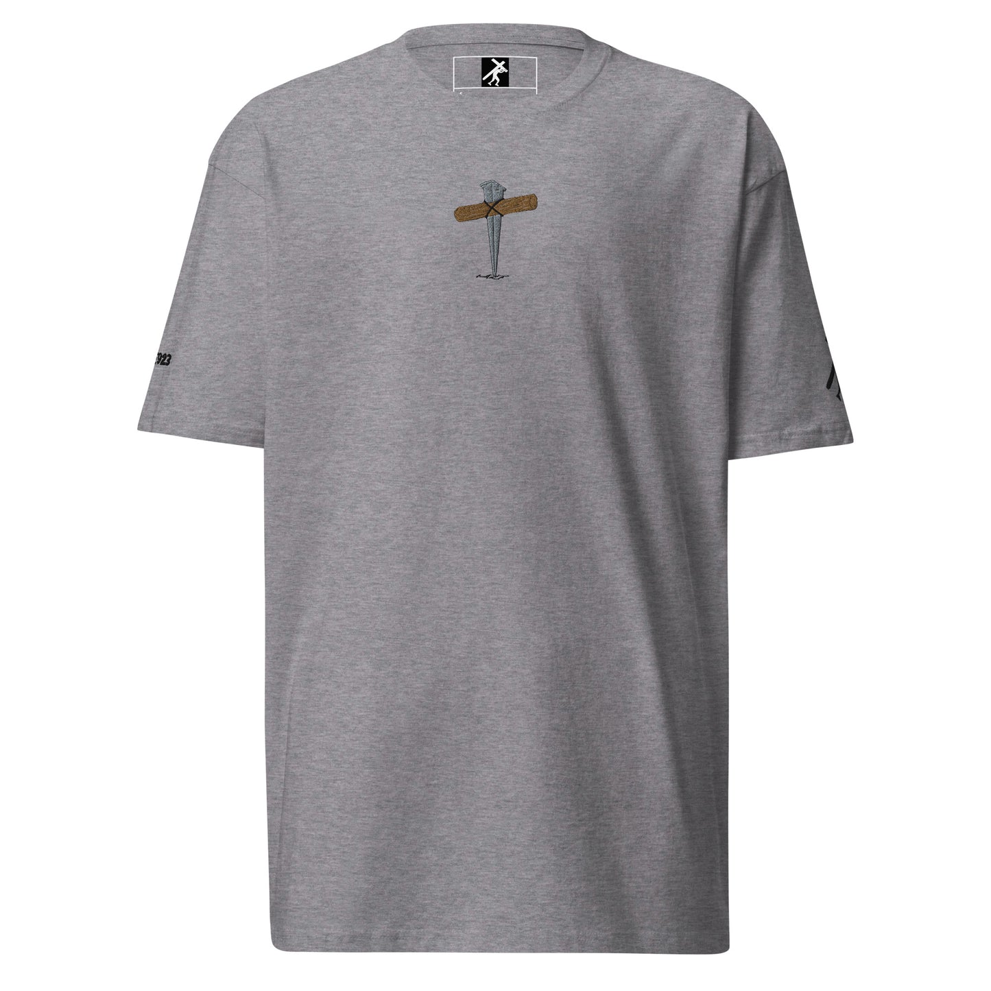 Cross Embroidered Men’s premium heavyweight tee