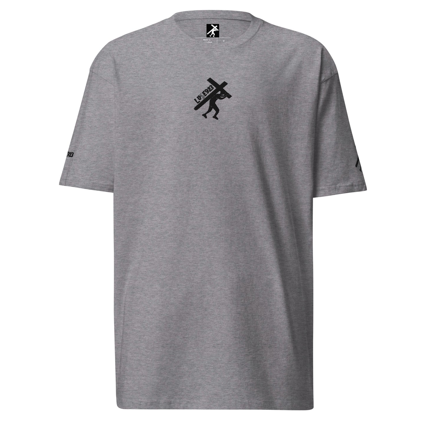 Brand Logo BLK, Embroidered Men’s premium heavyweight tee