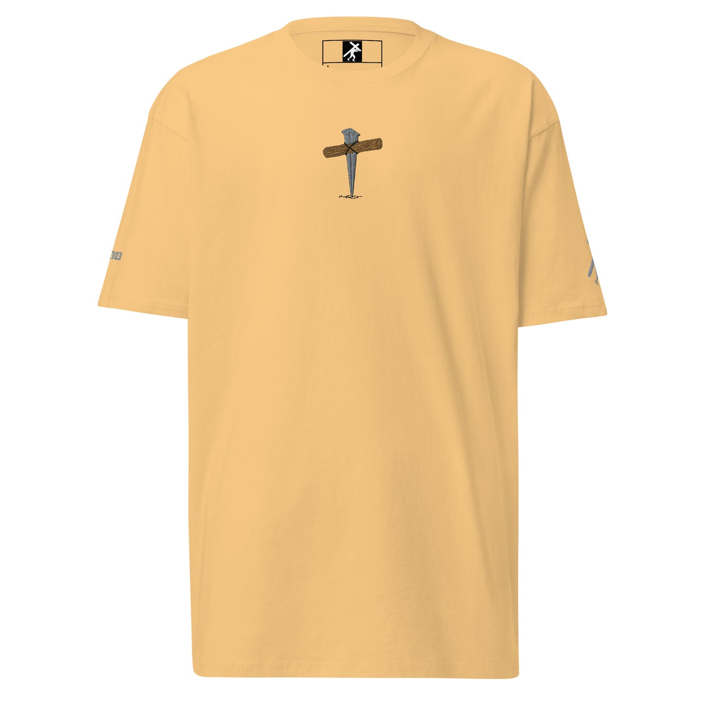 Cross Embroidered Men’s premium heavyweight tee