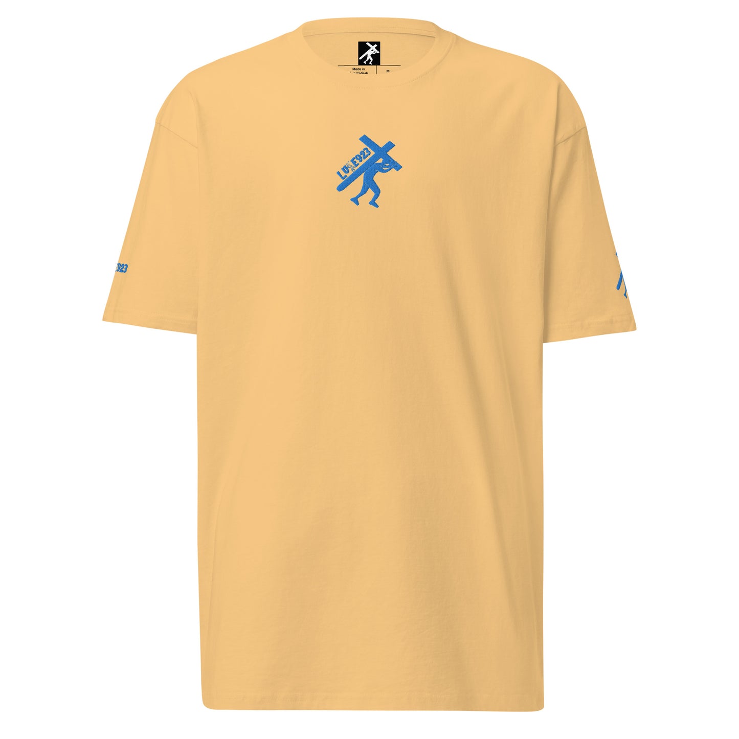 Brand Logo BLU, Embroidered Men’s premium heavyweight tee