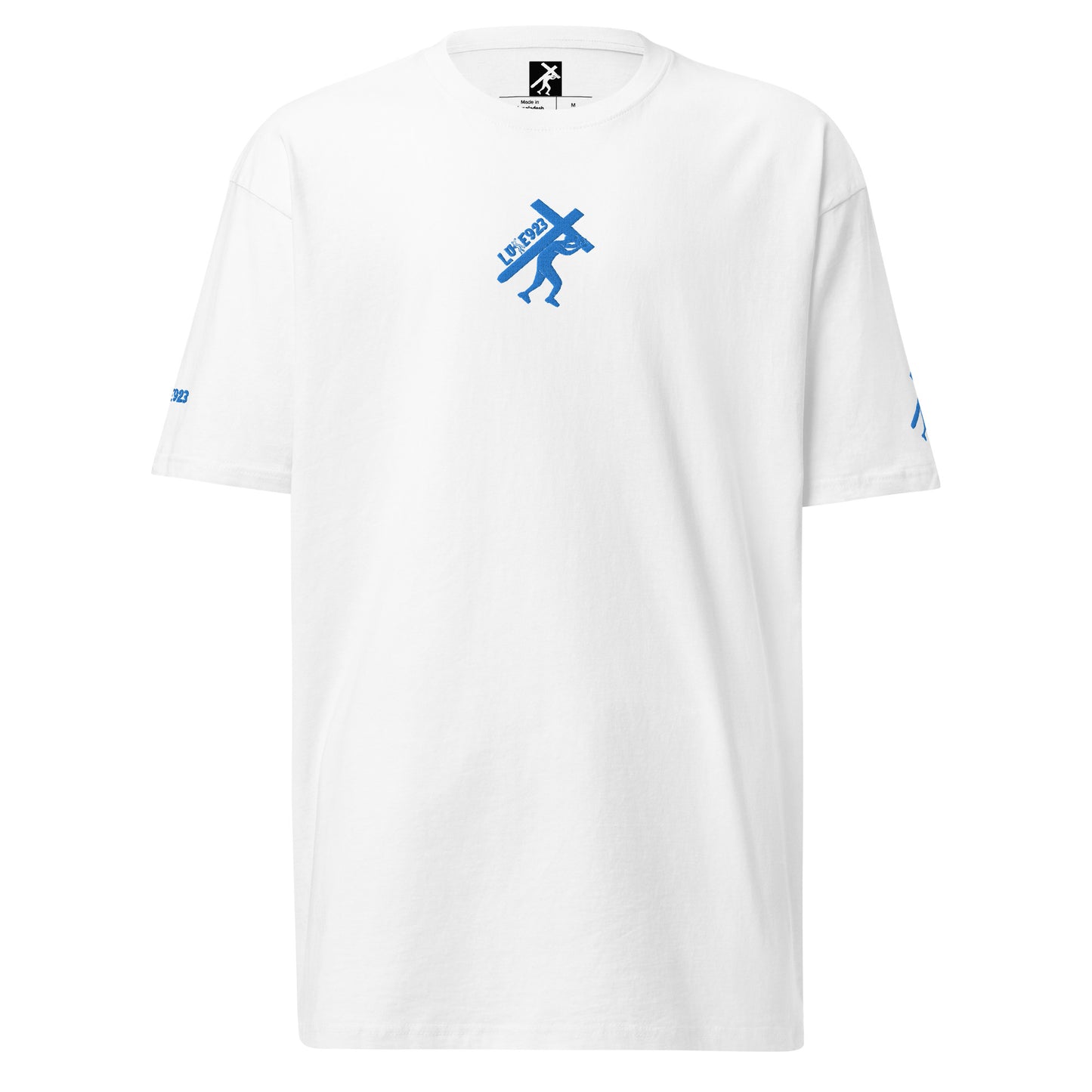 Brand Logo BLU, Embroidered Men’s premium heavyweight tee