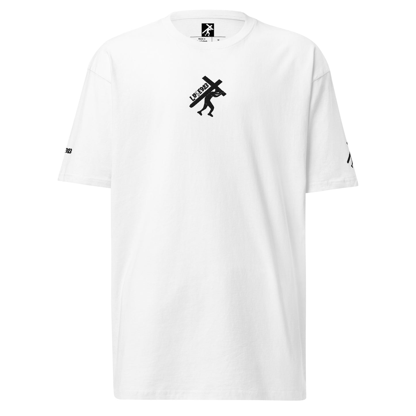 Brand Logo BLK, Embroidered Men’s premium heavyweight tee