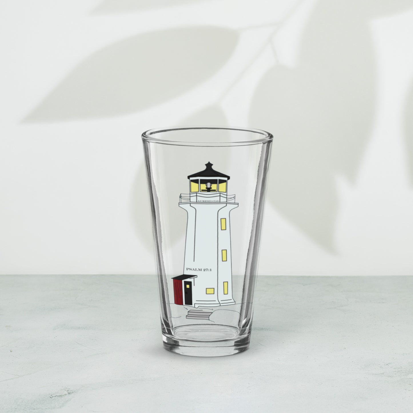 Psalm 27:1 Shaker pint glass