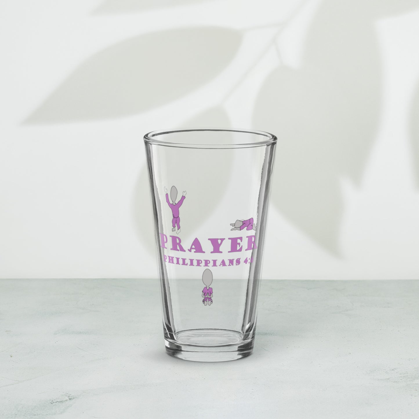 Prayer Shaker pint glass