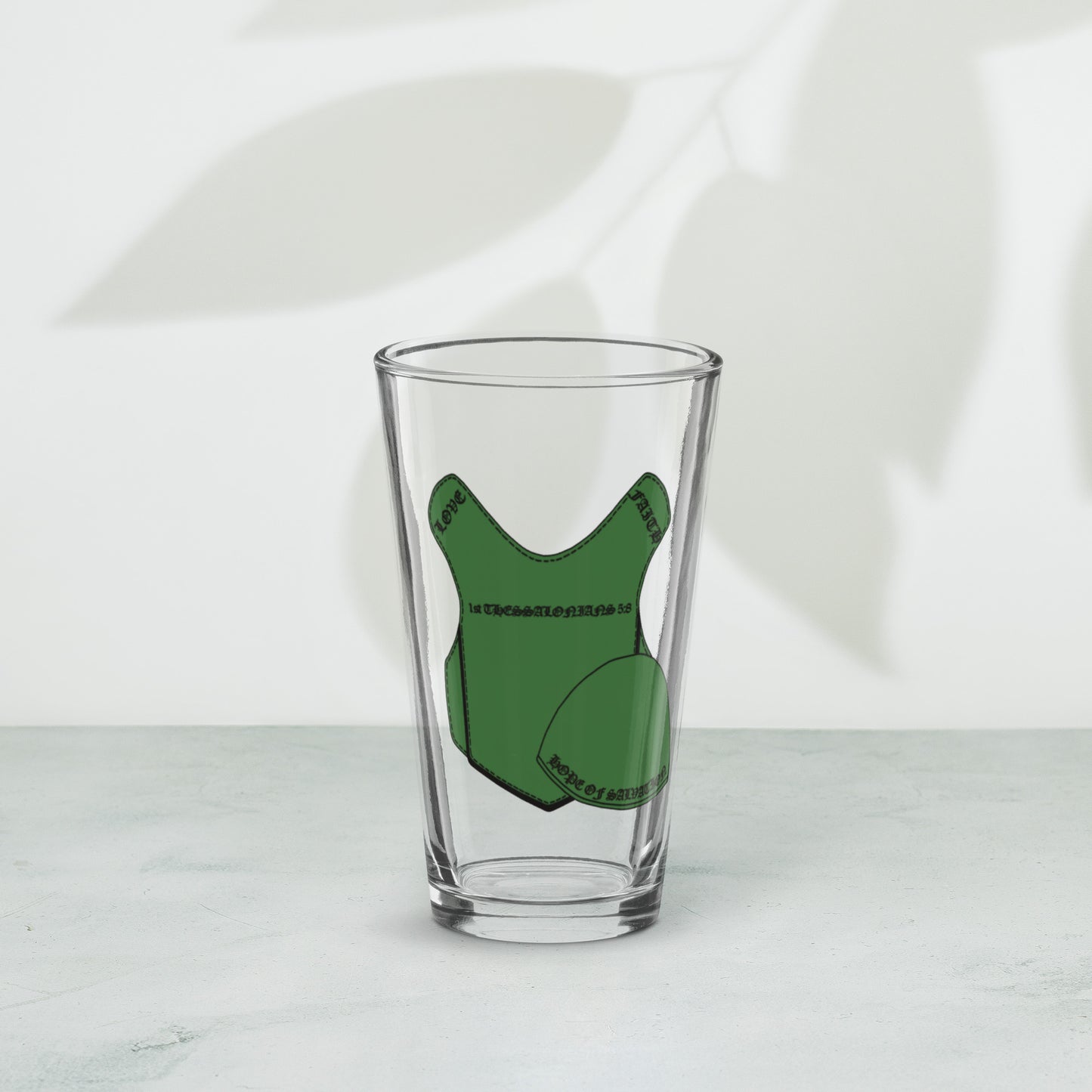 Godly Armor Shaker pint glass