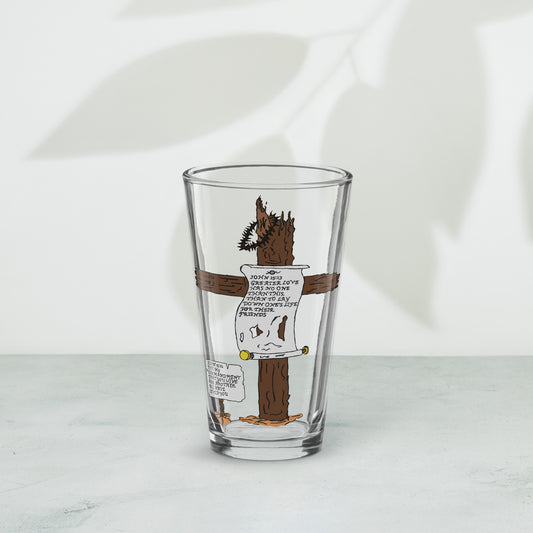 No Greater Love Shaker pint glass