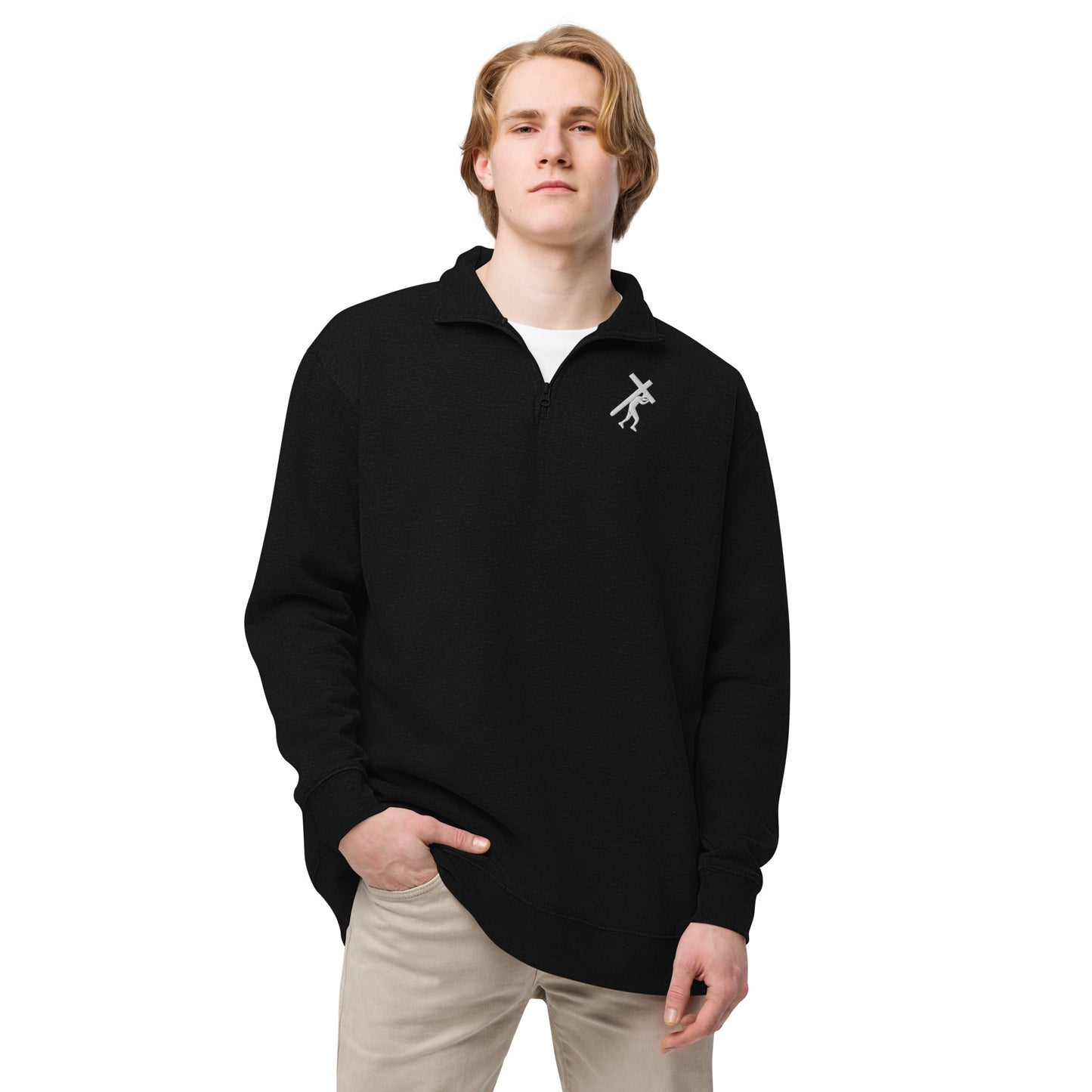 Brand Logo Embroidered Unisex fleece pullover