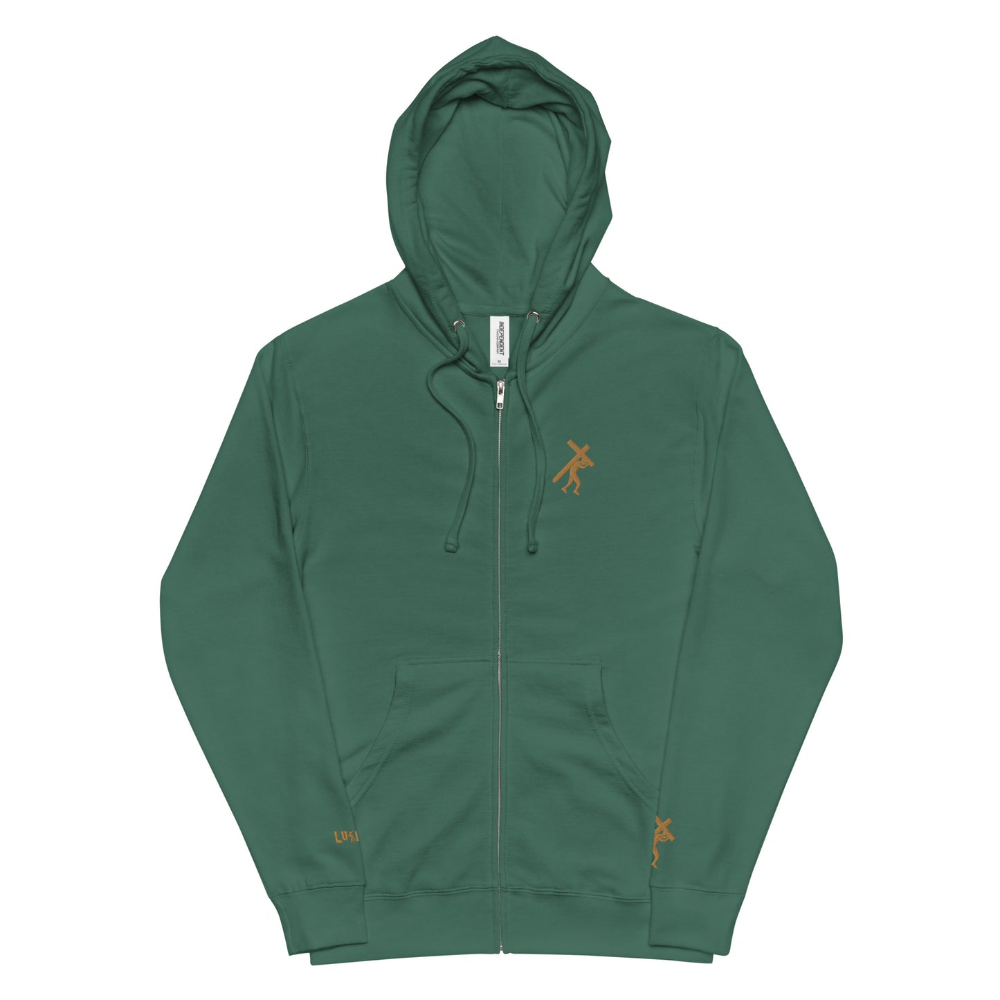 Cross Unisex fleece zip up hoodie