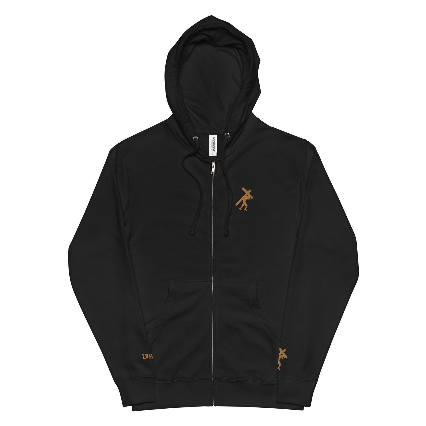 Cross Unisex fleece zip up hoodie