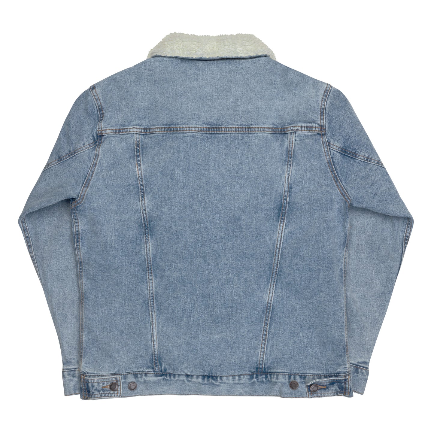 Brand Logo Embroidered Unisex denim sherpa jacket