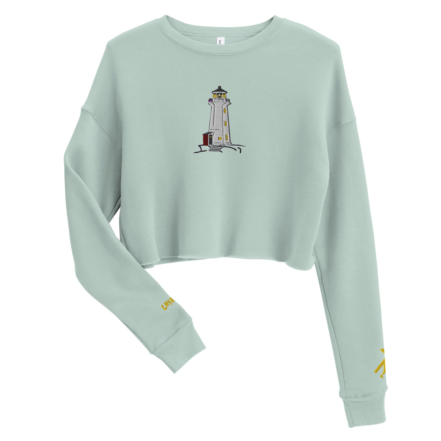 Psalm 27:1 Embroidered Crop Sweatshirt, Women