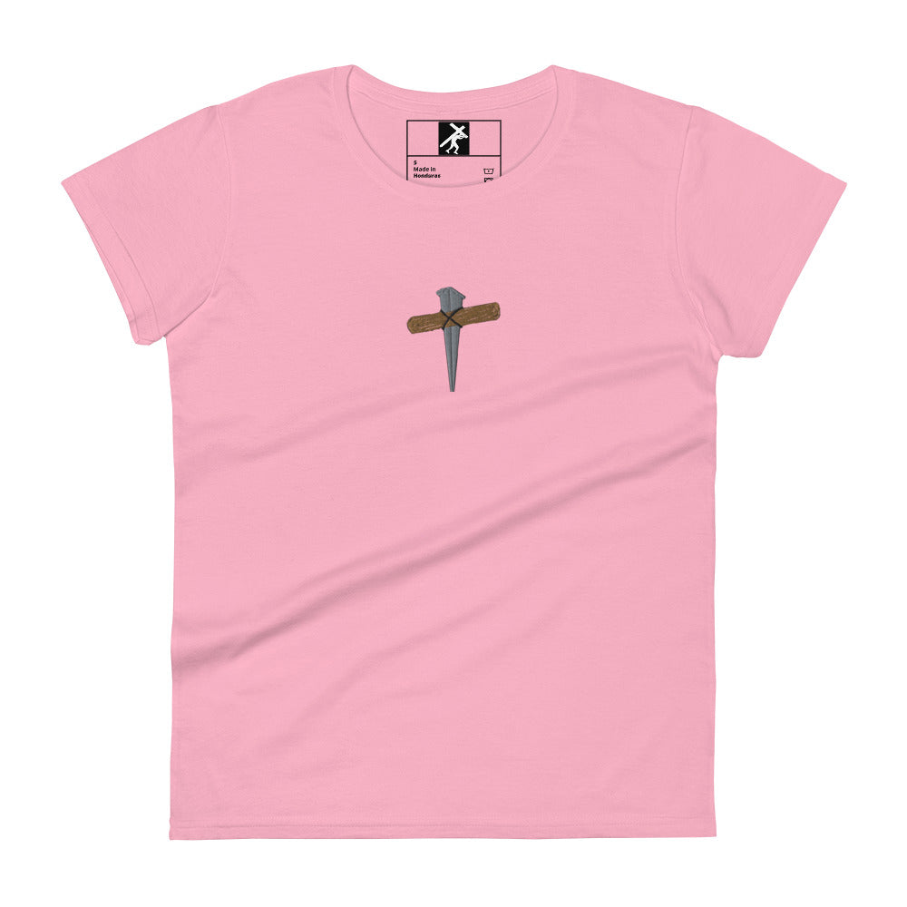 Cross Embroidered Women's short sleeve t-shirt