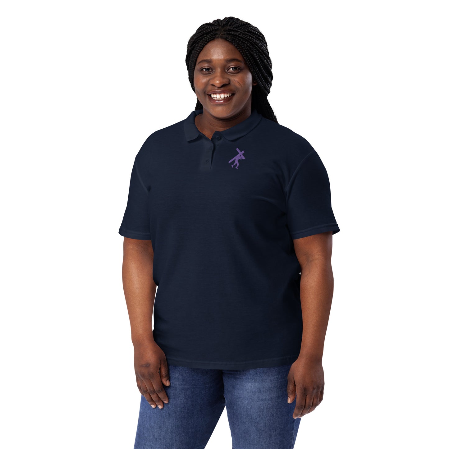 Brand Logo PR Embroidered Women’s pique polo shirt