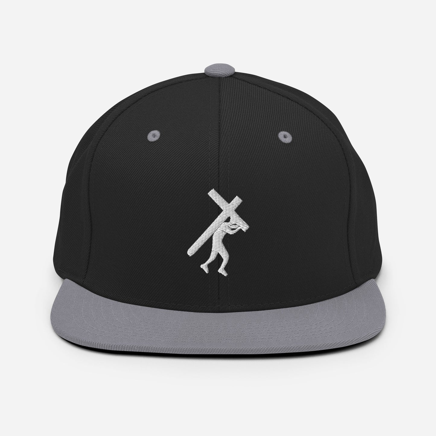 Embroidered Brand Logo WHT, Snapback Hat