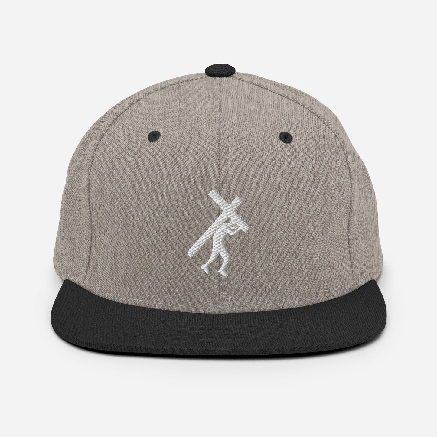 Embroidered Brand Logo WHT, Snapback Hat