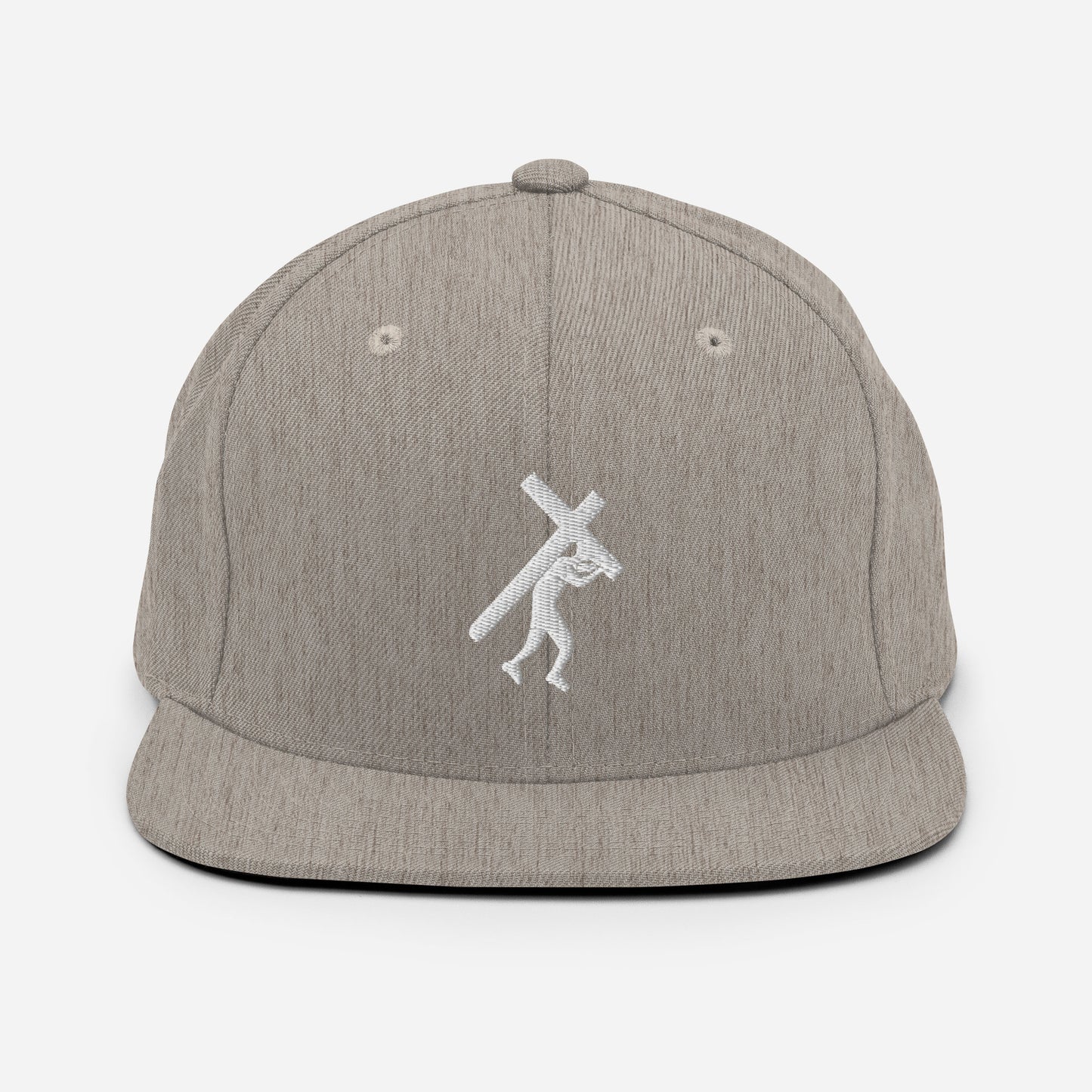 Embroidered Brand Logo WHT, Snapback Hat