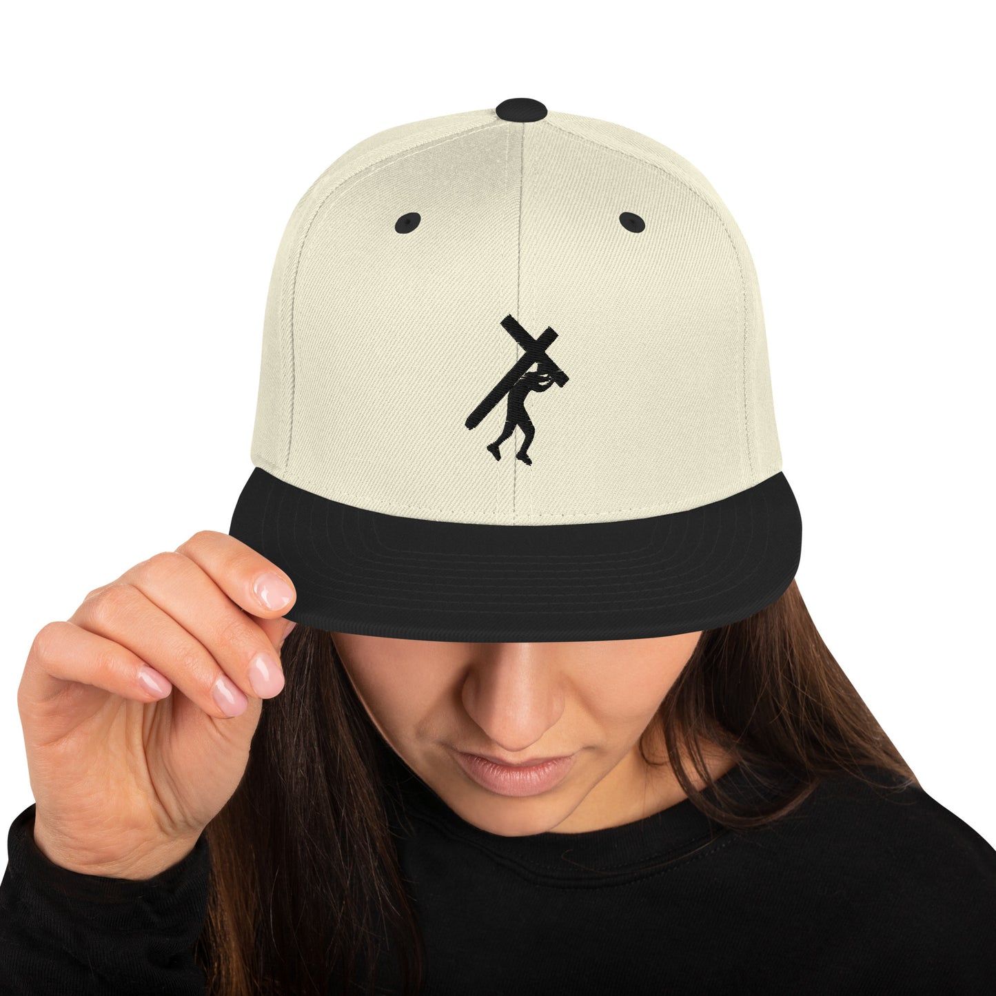 Embroidered Brand Logo BLK, Snapback Hat