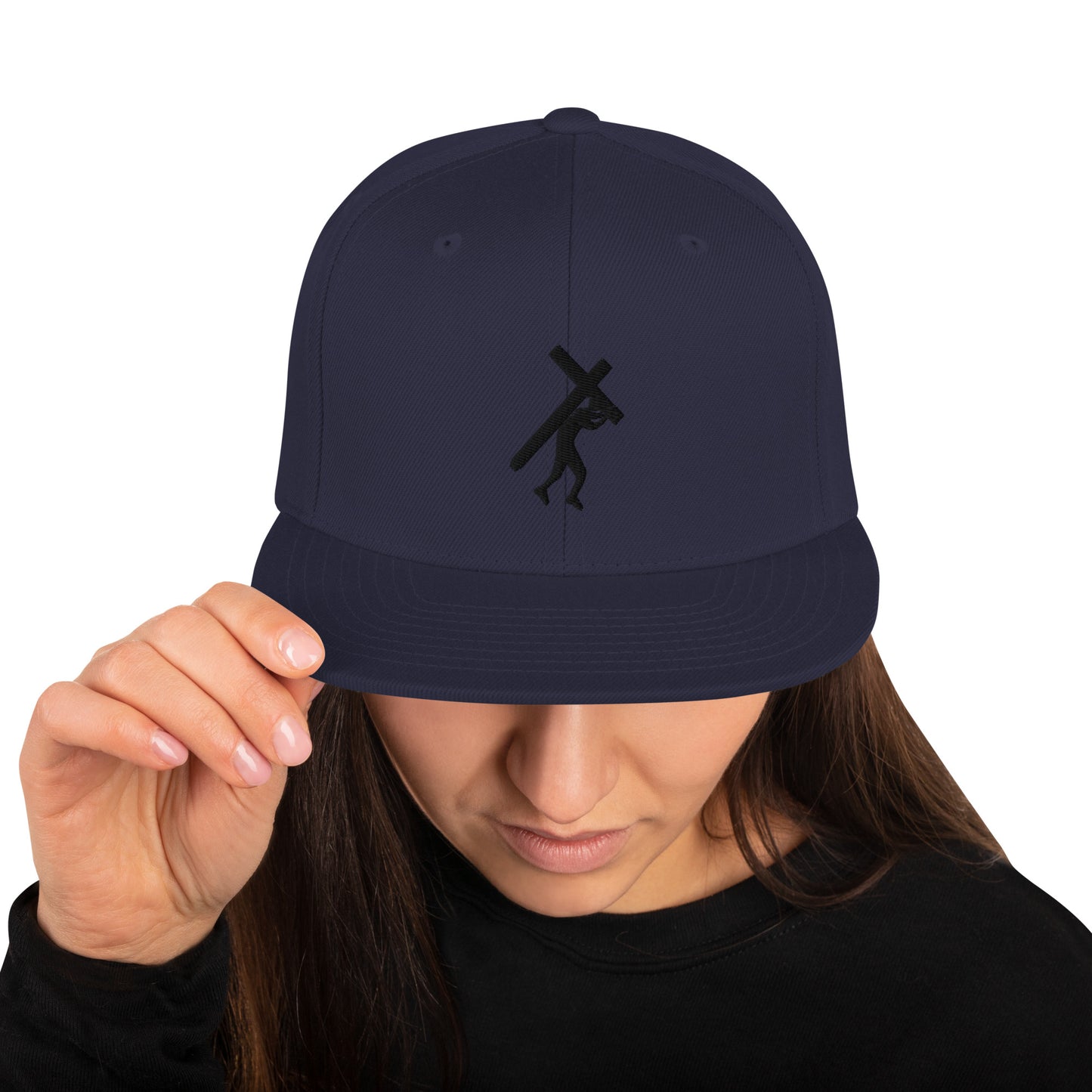 Embroidered Brand Logo BLK, Snapback Hat